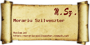 Morariu Szilveszter névjegykártya